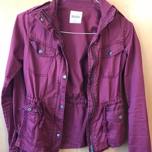Maroon military jacket